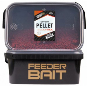 Pellet gotowy w wiaderku Feeder Bait 600g Truskawka