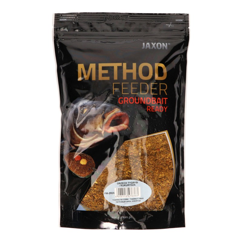ZANĘTA JAXON METHOD FEEDER READY 750G ORZECH TYGRYSI-KUKURYDZA