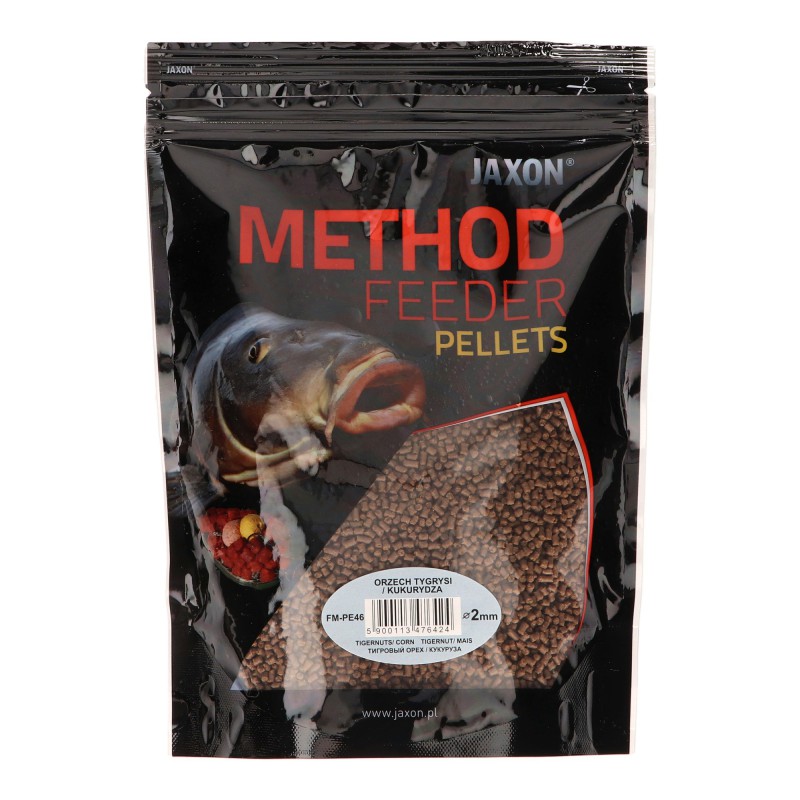 PELLET JAXON METHOD FEEDER 2MM ORZECH TYGRYSI-KUKURYDZA 500G