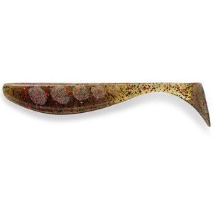 Przynęta FISHUP Wizzle Shad 2” 045 - Green Pumpkin/Red & Black