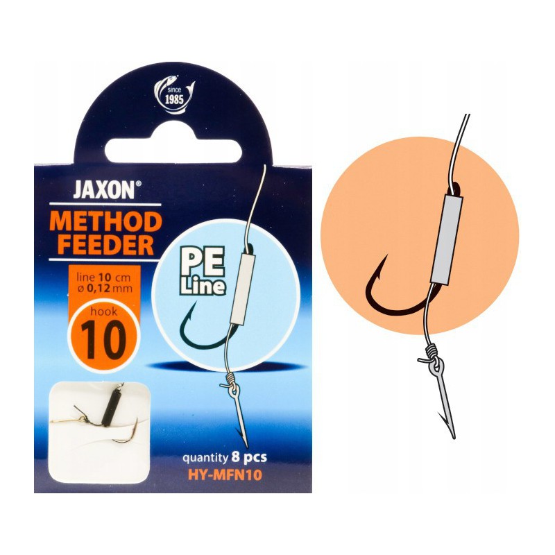 HACZYKI PLECIONKA METHOD FEEDER JAXON 8szt igła 10 HY-MFN10