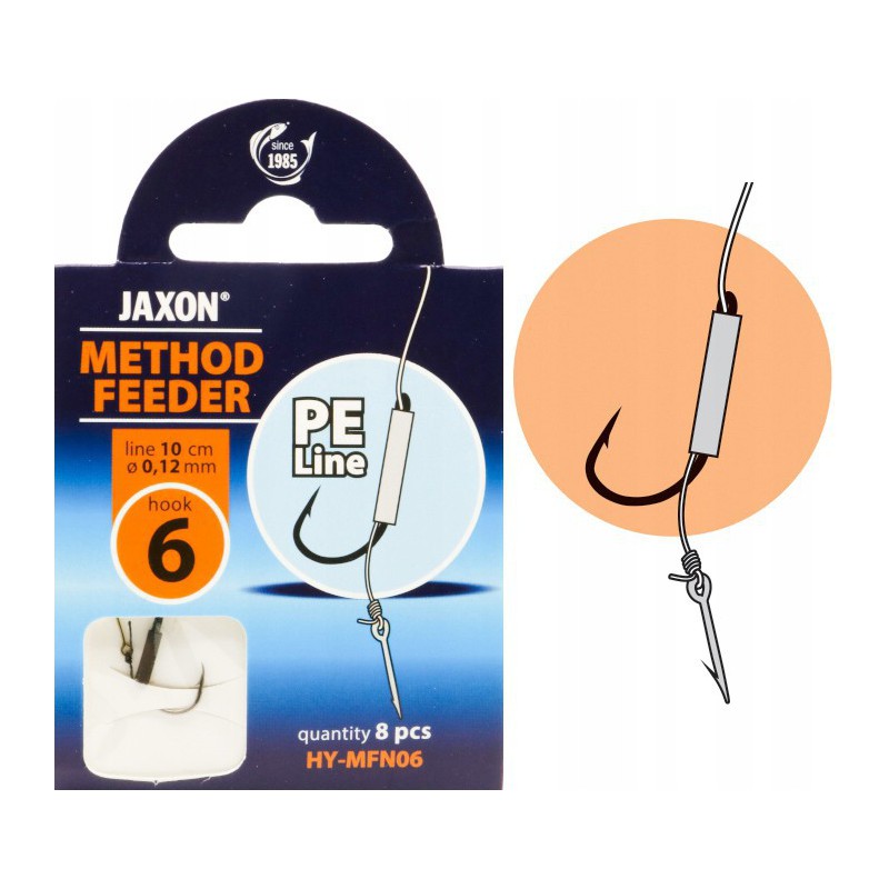 HACZYKI PLECIONKA METHOD FEEDER JAXON 8szt igła 6 HY-MFN06
