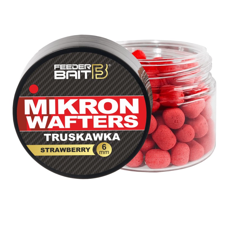 Mikron Wafters Feeder Bait 4/6mm Truskawka 25ml