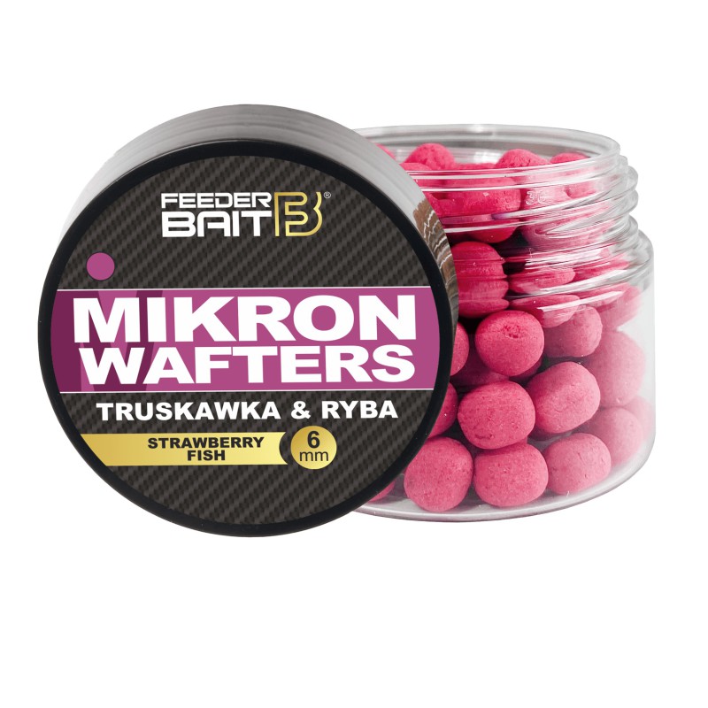 Mikron Wafters Feeder Bait 4/6mm Truskawka & Ryba 25ml
