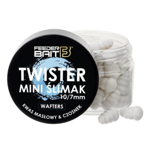 Mini Ślimak Twister Wafters Feeder Bait Kwas Masłowy Czosnek