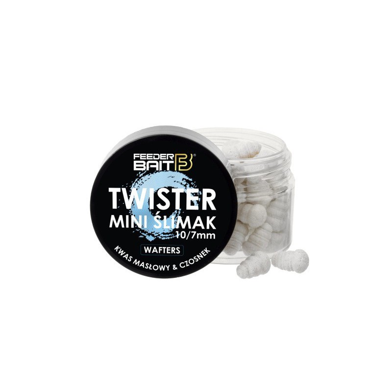 Mini Ślimak Twister Wafters Feeder Bait Kwas Masłowy Czosnek